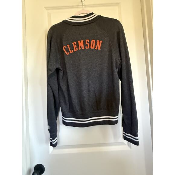 Vintage Clemson tigers sweatshirt full zip bomber jacket size medium - Picture 5 of 7